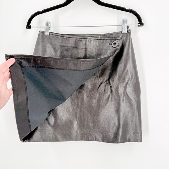 Aritzia Black Wrap Mini Skirt Cocktail - Picture 2 of 5